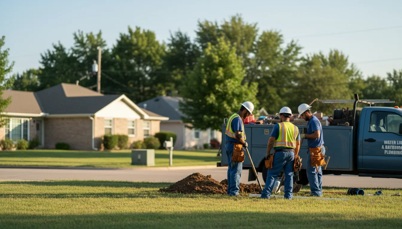 Residential water line and bathroom plumbing service in Waterford, MS